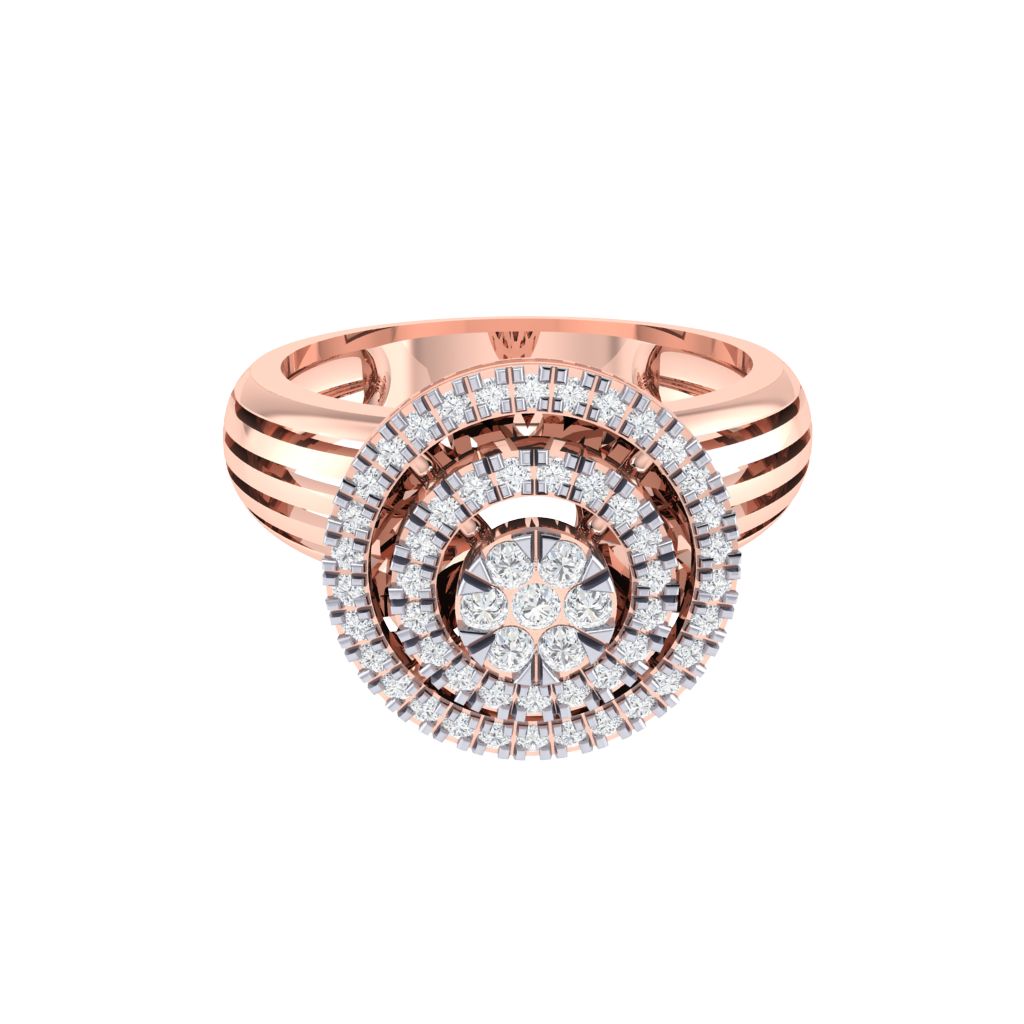 Diamtrendz 925 sterling silver rose gold plated cubic zirconia solitaire ring