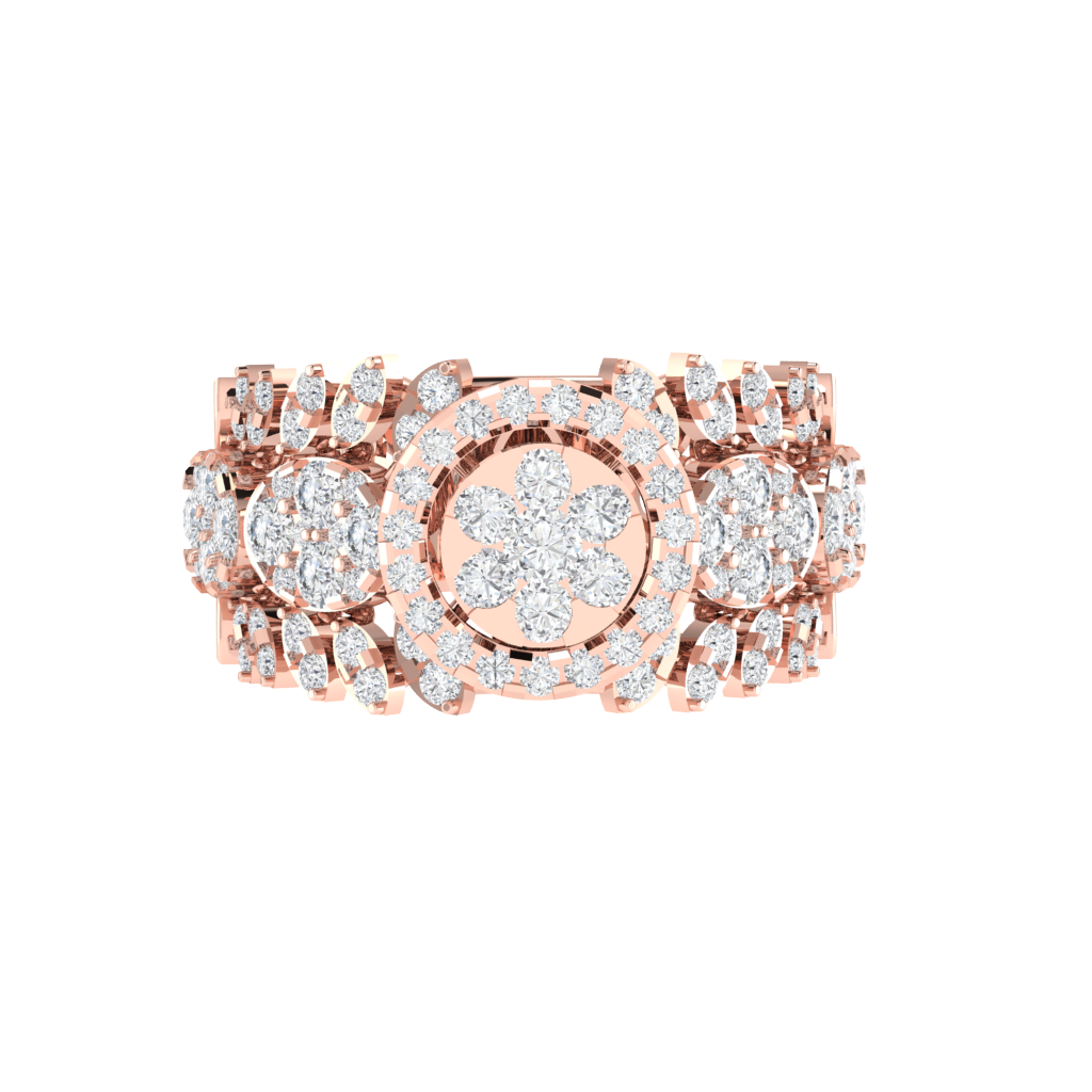 Diamtrendz 925 sterling silver rose gold plated cubic zirconia solitaire ring