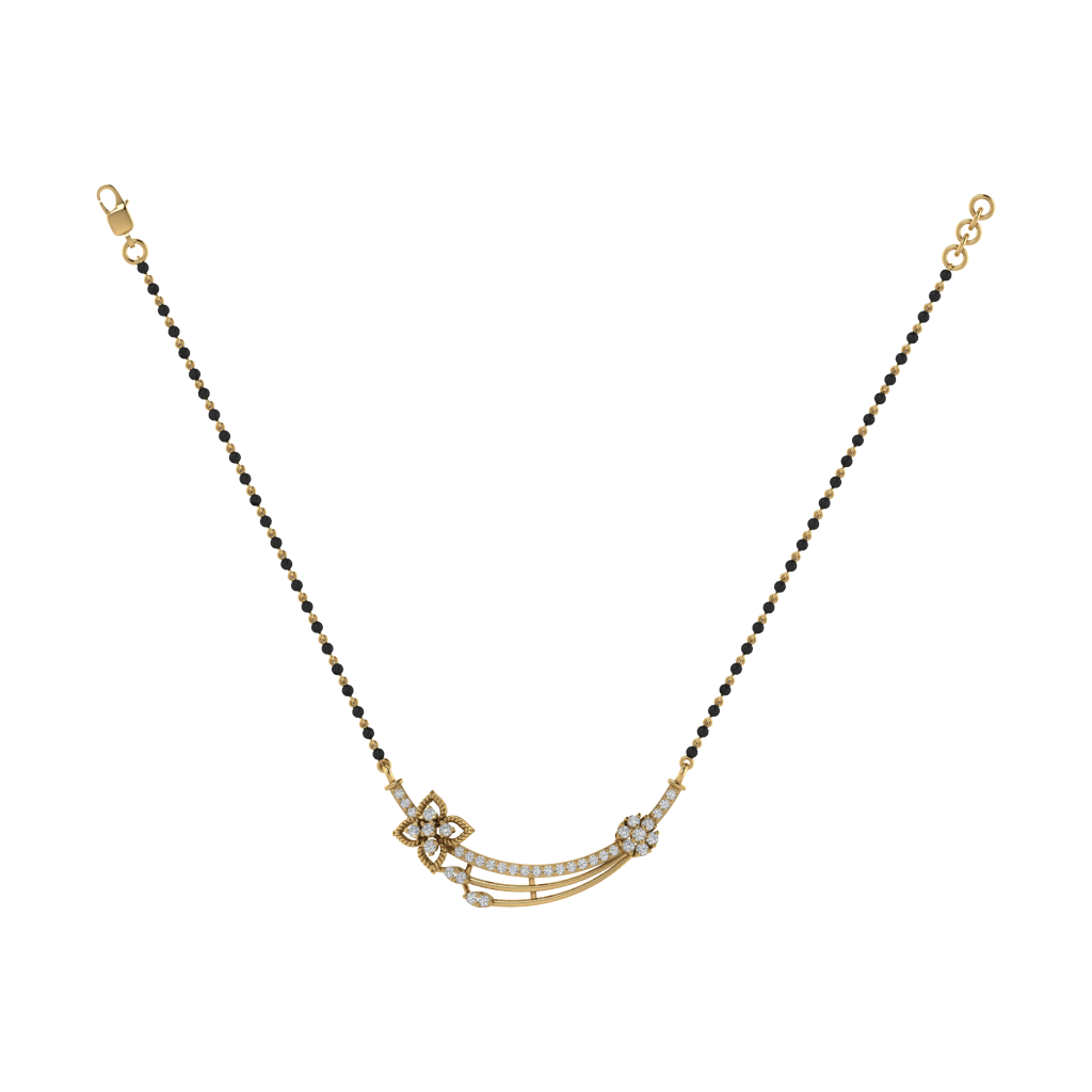 925 sterling silver yellow gold plated mangalsutra