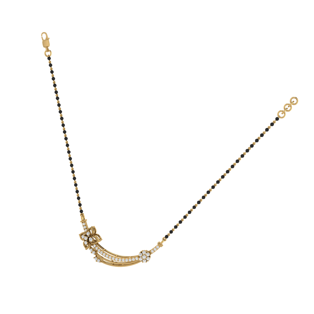 925 sterling silver yellow gold plated mangalsutra
