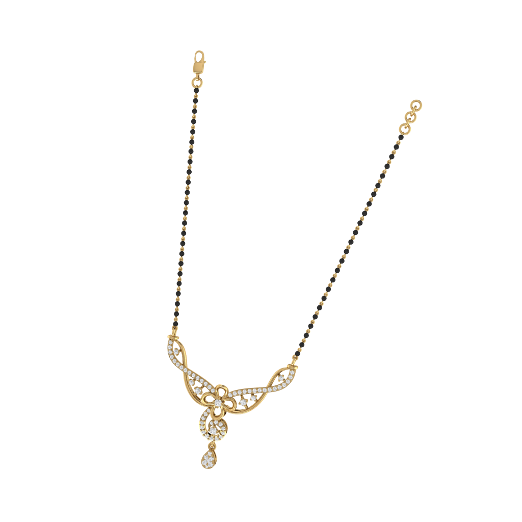 925 sterling silver yellow gold plated mangalsutra