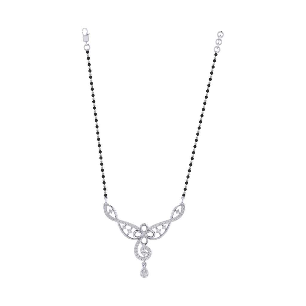 925 sterling silver rhodium plated mangalsutra