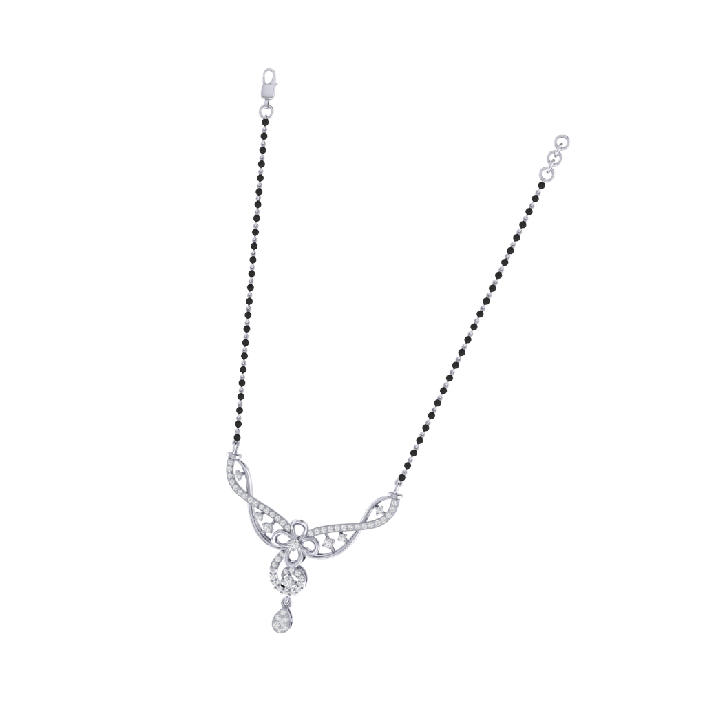 925 sterling silver rhodium plated mangalsutra