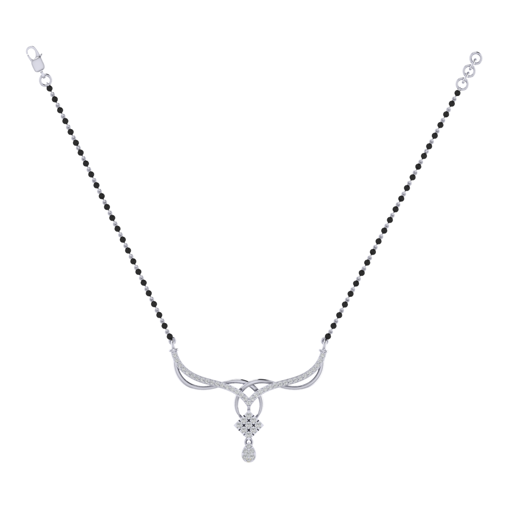 925 sterling silver rhodium plated mangalsutra