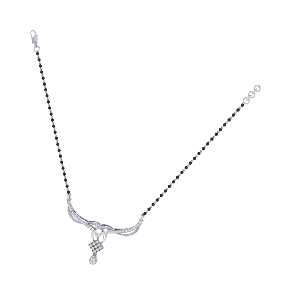 925 sterling silver rhodium plated mangalsutra