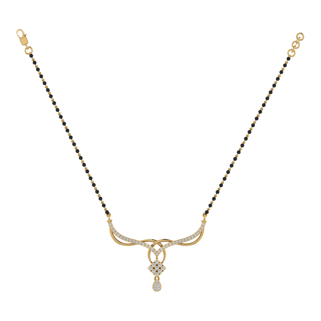 925 sterling silver yellow gold plated mangalsutra
