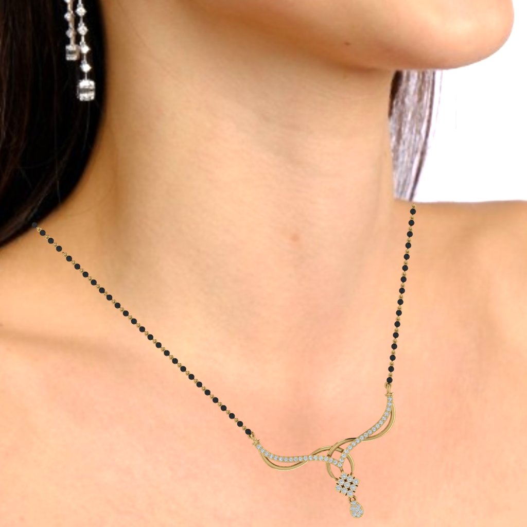 925 sterling silver yellow gold plated mangalsutra