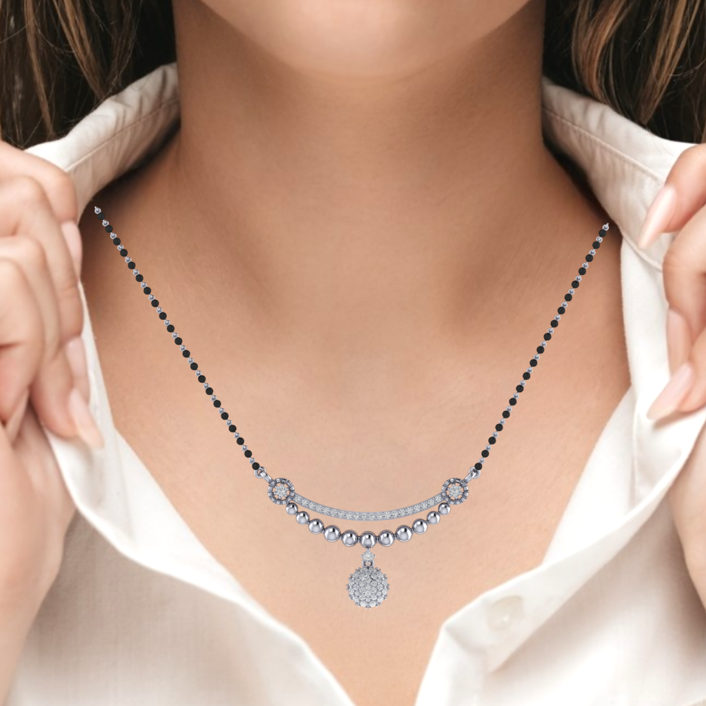 925 sterling silver rhodium plated mangalsutra