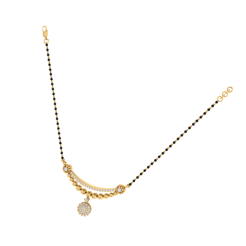 925 sterling silver yellow gold plated mangalsutra