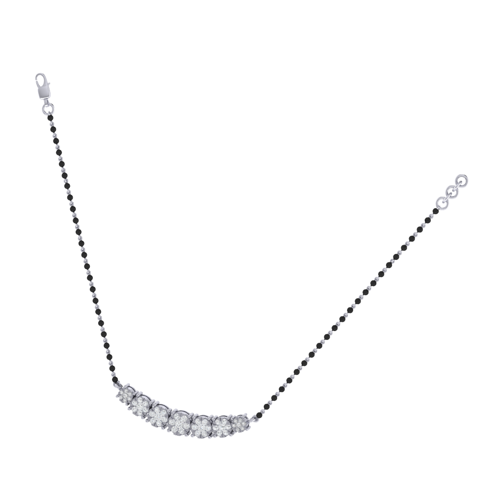 925 sterling silver rhodium plated mangalsutra