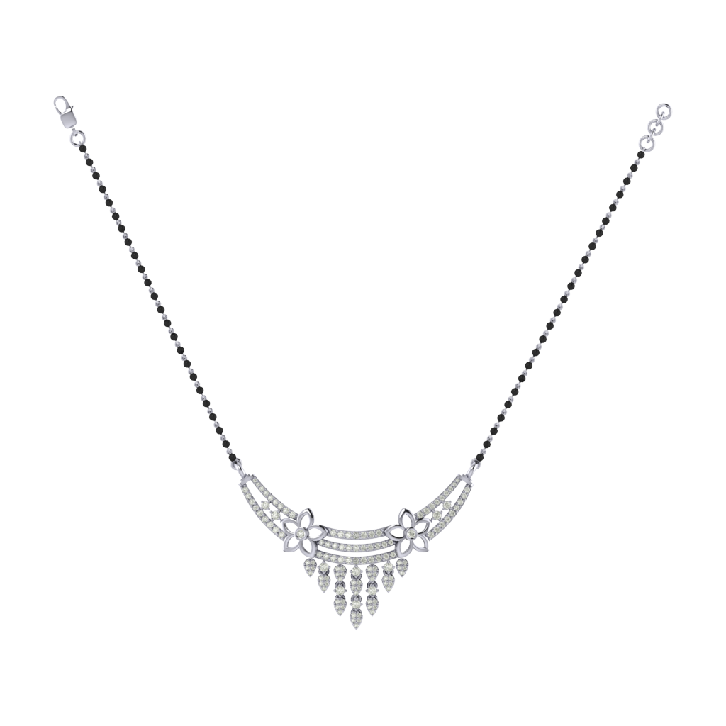 925 sterling silver rhodium plated mangalsutra