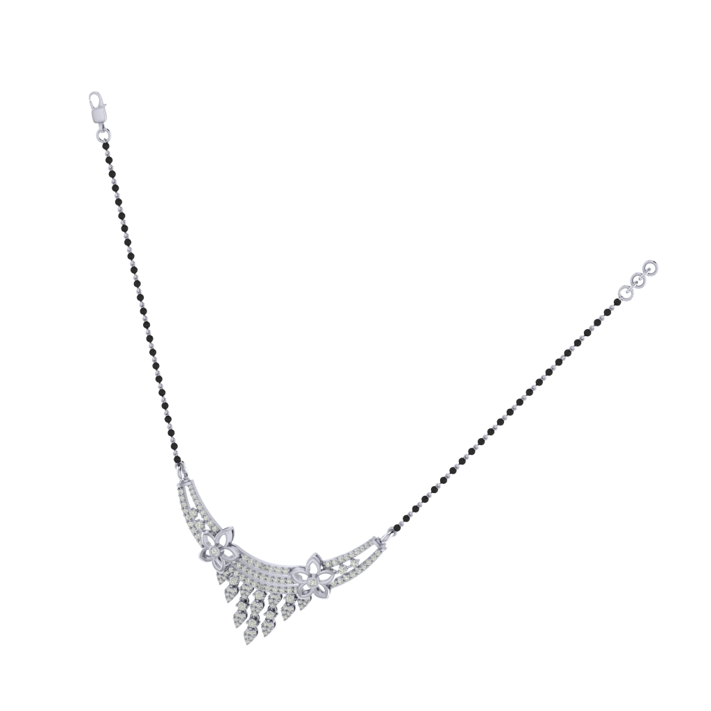 925 sterling silver rhodium plated mangalsutra