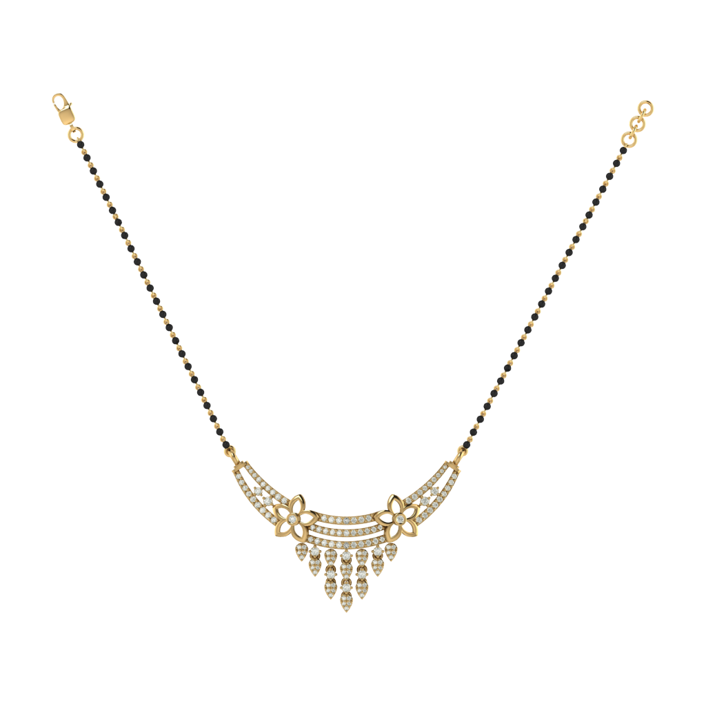 925 sterling silver yellow gold plated mangalsutra