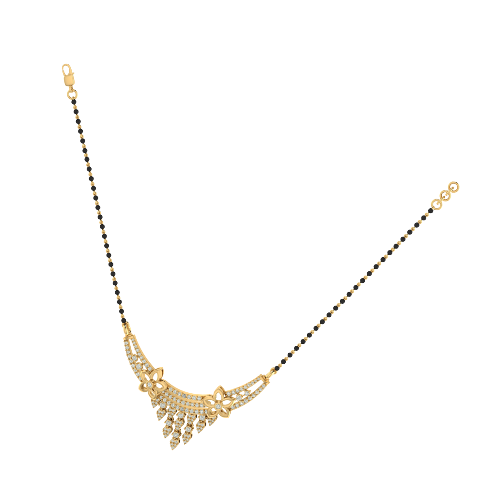 925 sterling silver yellow gold plated mangalsutra