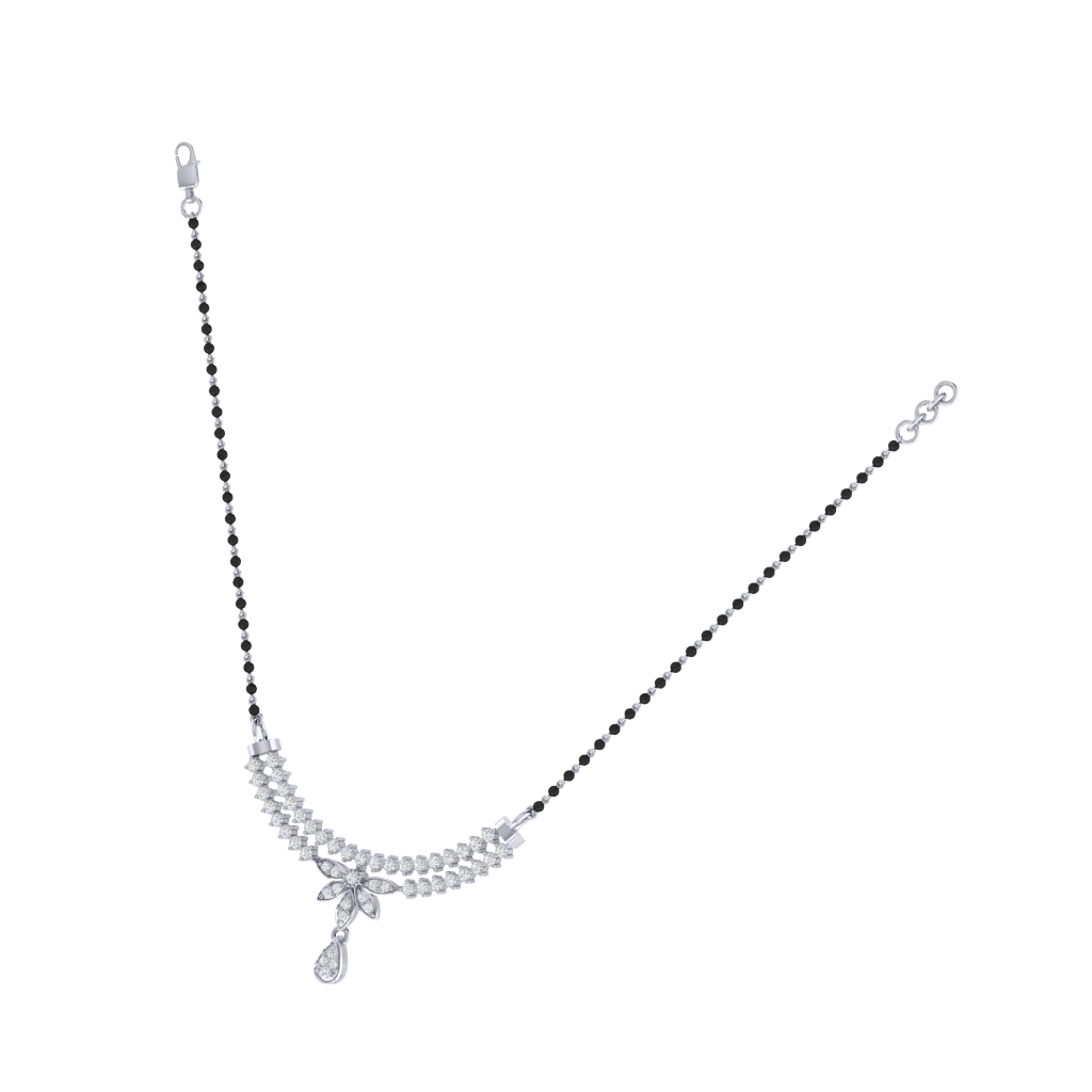 925 sterling silver rhodium plated mangalsutra