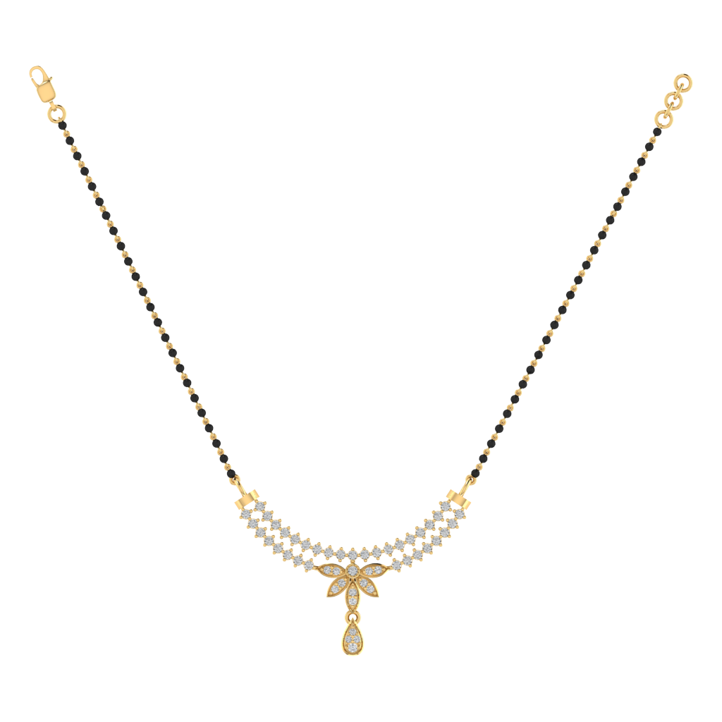 925 sterling silver yellow gold plated mangalsutra
