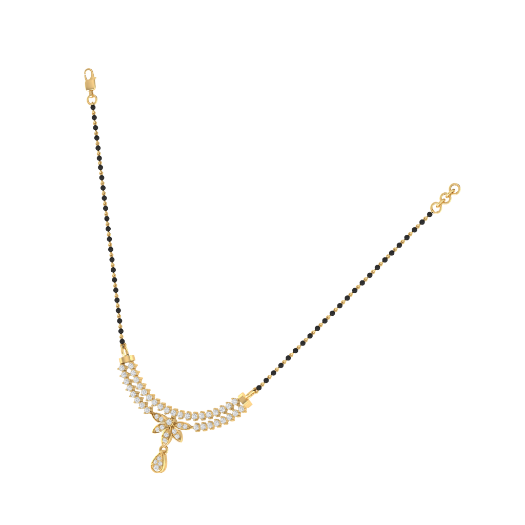 925 sterling silver yellow gold plated mangalsutra