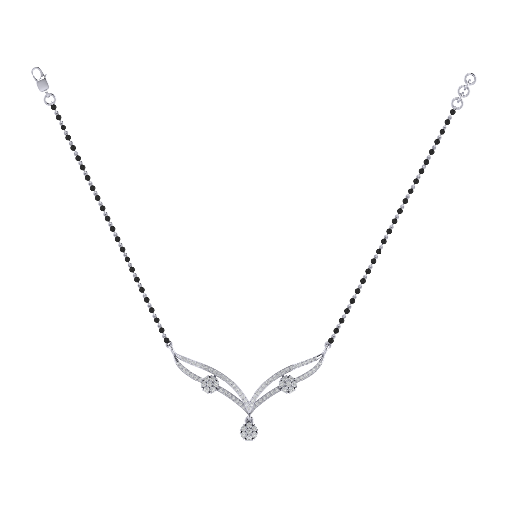 925 sterling silver rhodium plated mangalsutra
