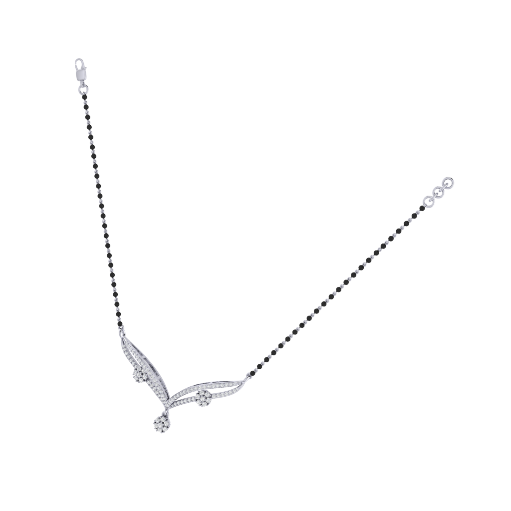 925 sterling silver rhodium plated mangalsutra