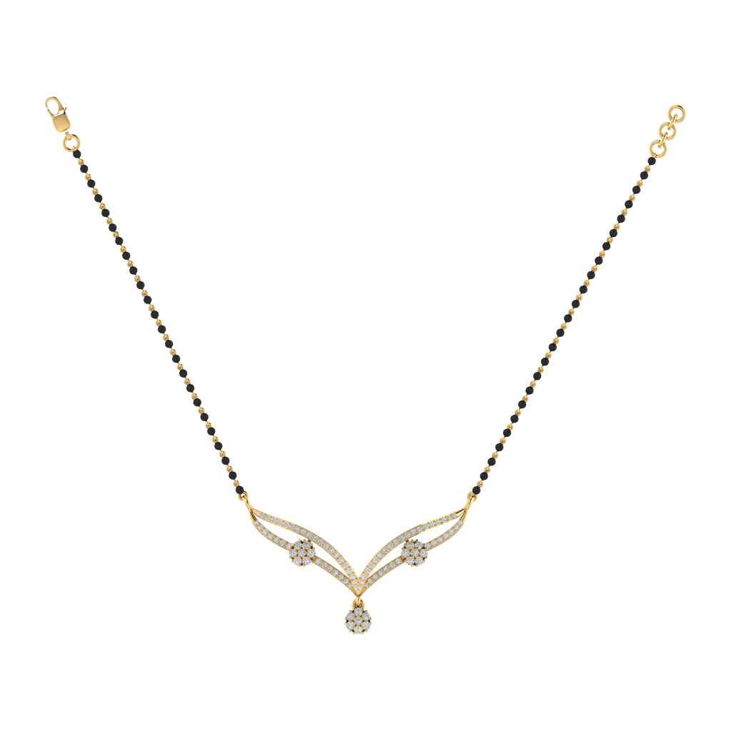925 sterling silver yellow gold plated mangalsutra