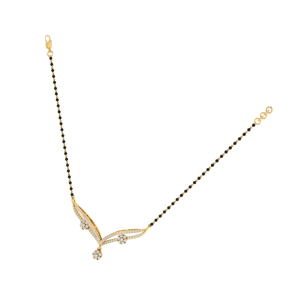 925 sterling silver yellow gold plated mangalsutra