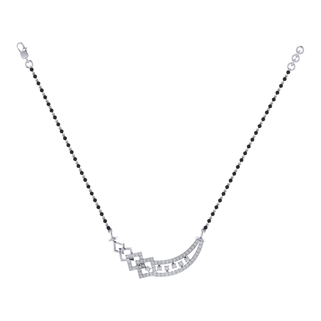 925 sterling silver rhodium plated mangalsutra