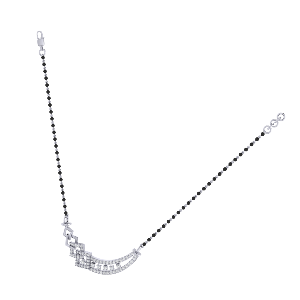 925 sterling silver rhodium plated mangalsutra