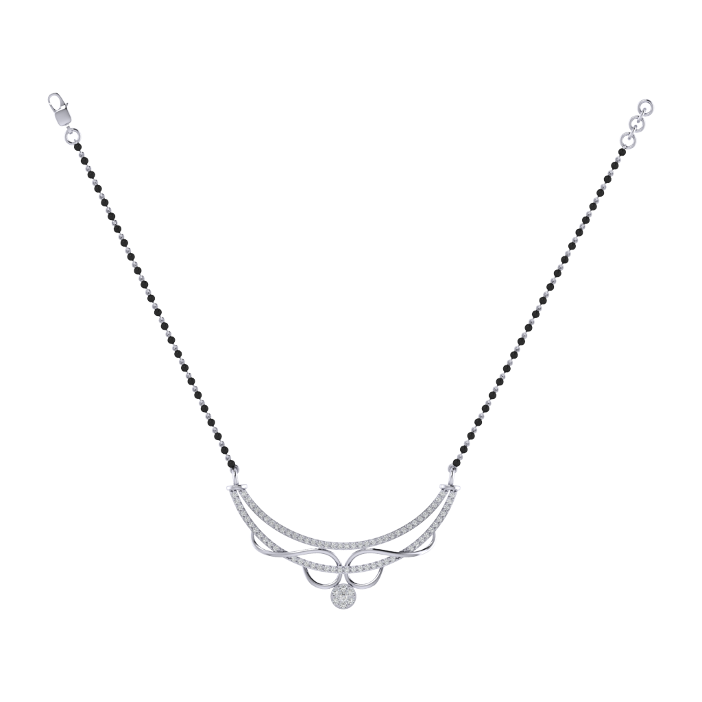 925 sterling silver rhodium plated mangalsutra