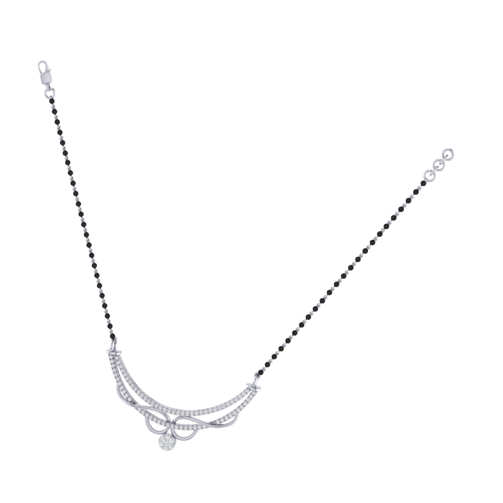 925 sterling silver rhodium plated mangalsutra