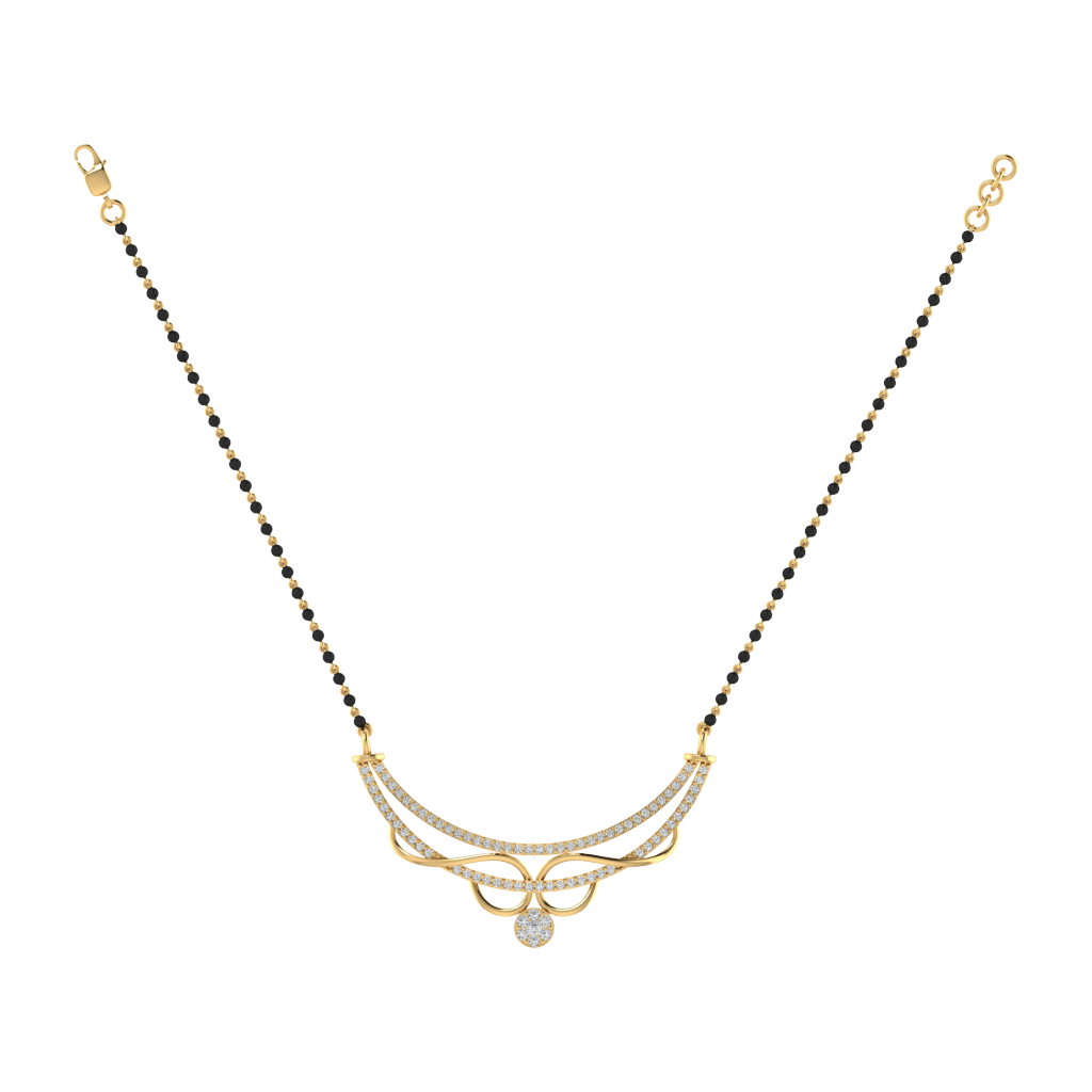 925 sterling silver yellow gold plated mangalsutra
