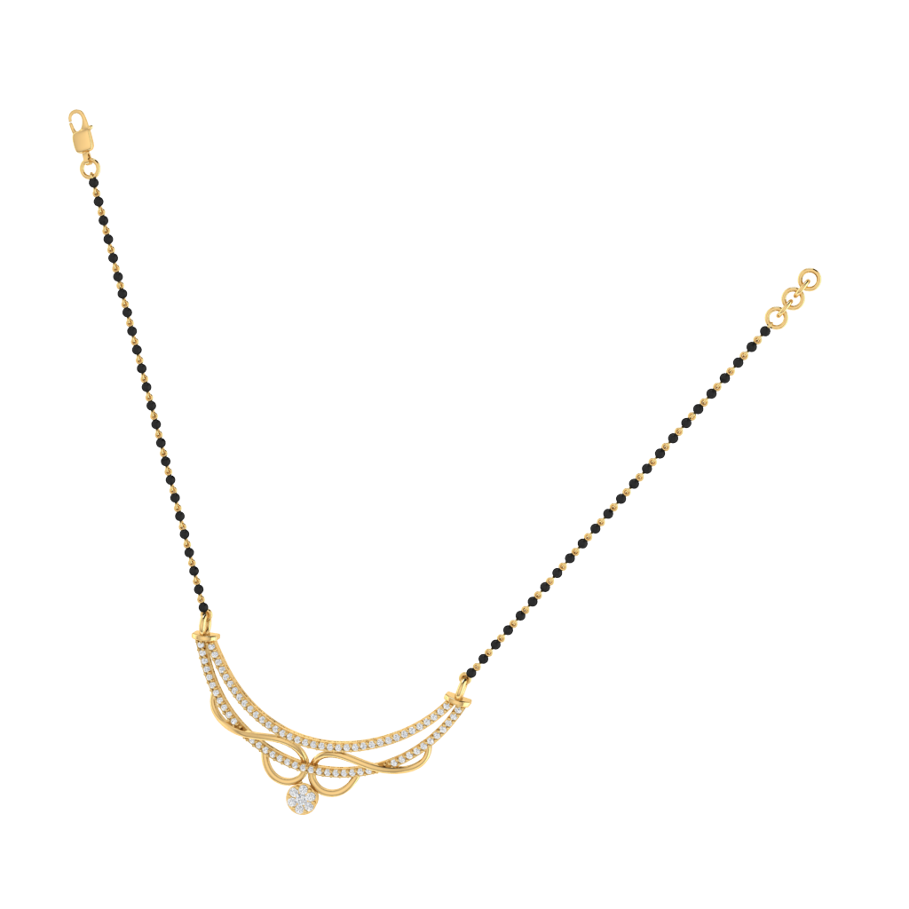 925 sterling silver yellow gold plated mangalsutra