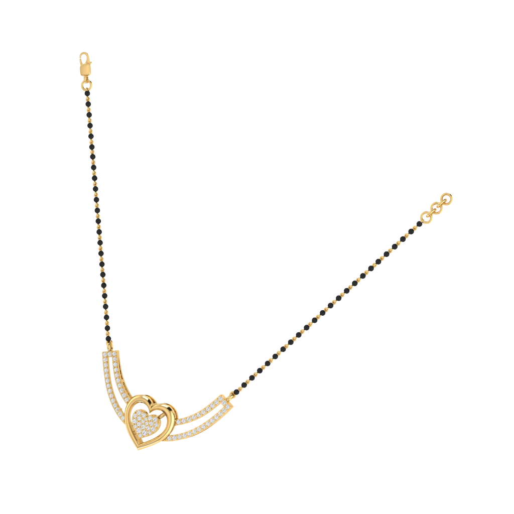 925 sterling silver yellow gold plated mangalsutra