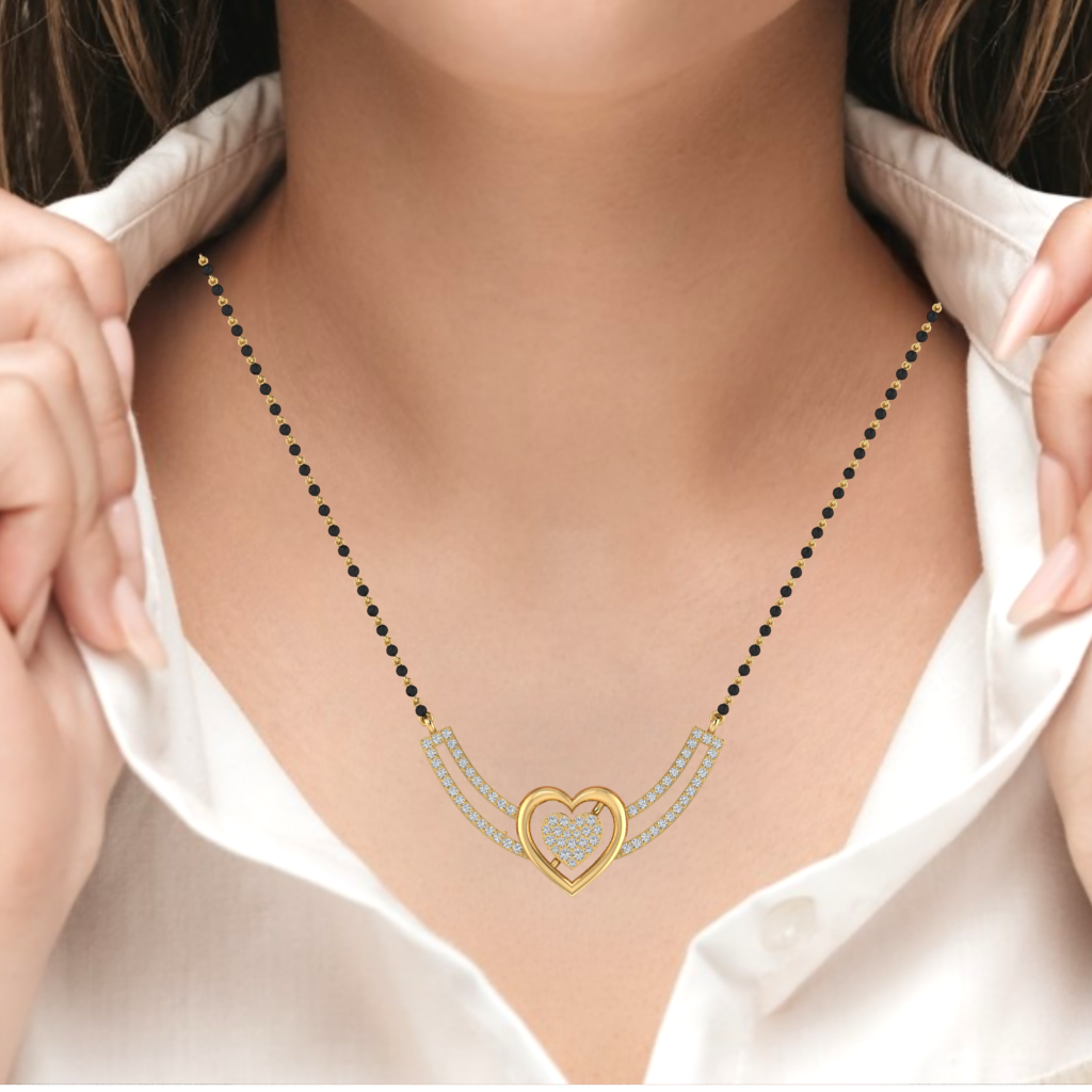 925 sterling silver yellow gold plated mangalsutra