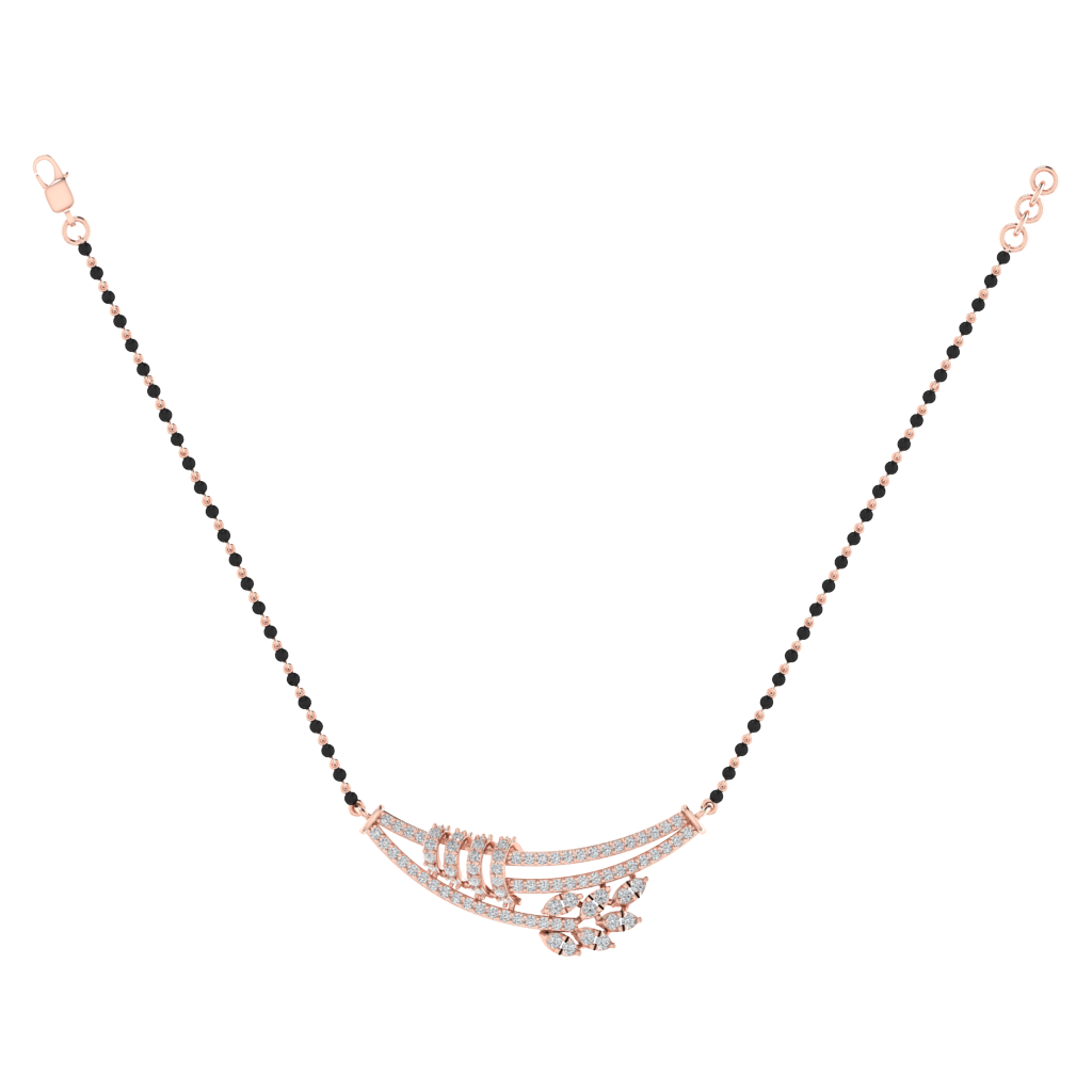 925 sterling silver rose gold plated mangalsutra