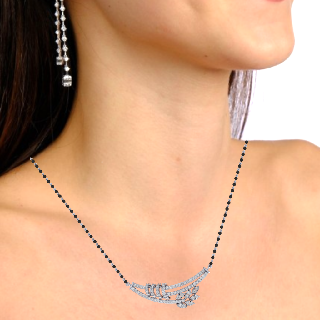 925 sterling silver rhodium plated mangalsutra