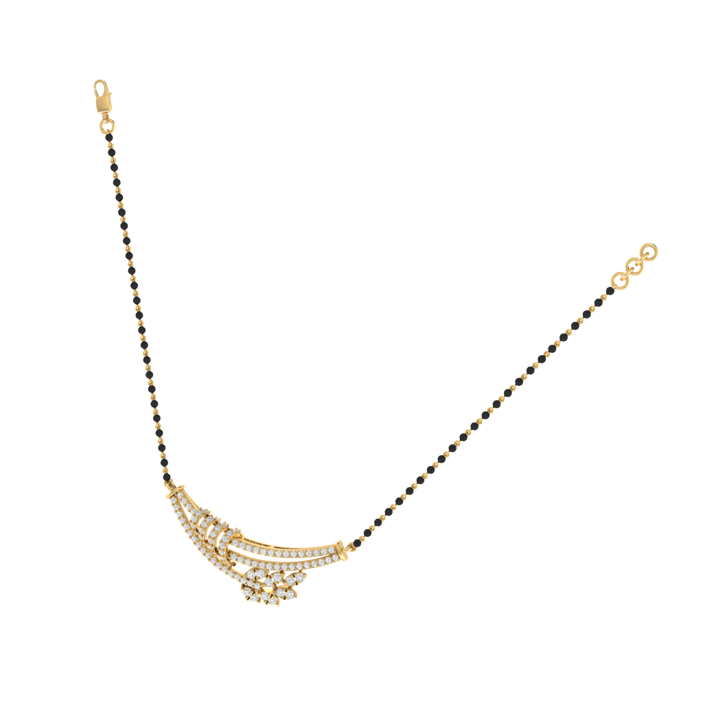 925 sterling silver yellow gold plated mangalsutra