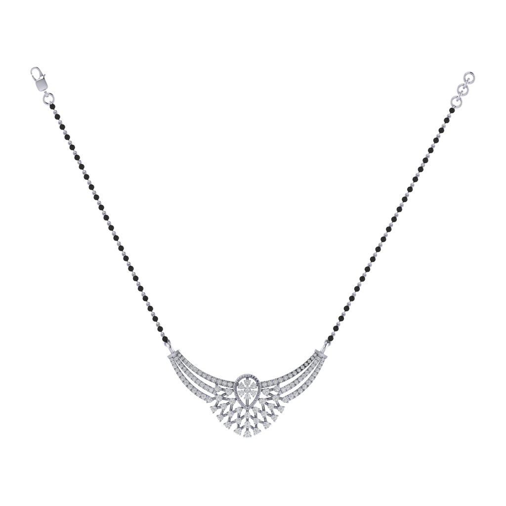 925 sterling silver rhodium plated mangalsutra