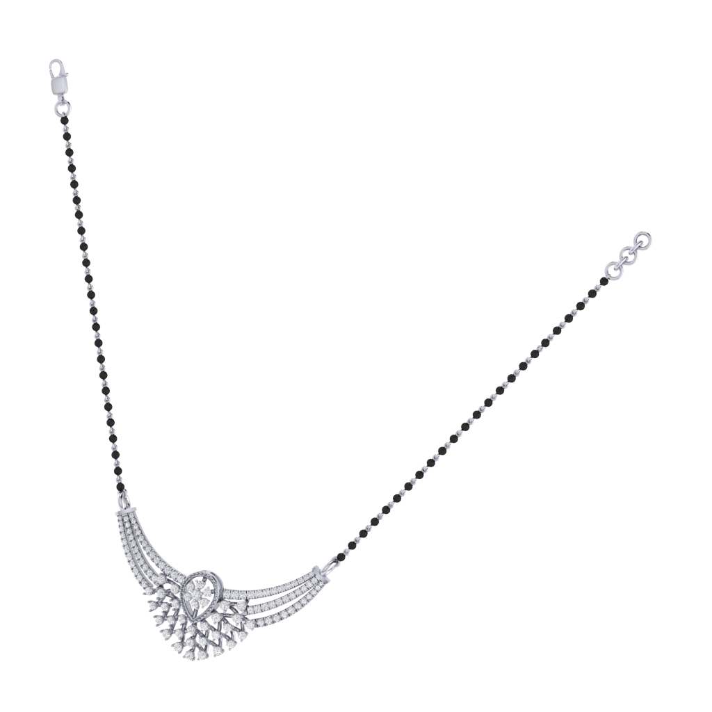 925 sterling silver rhodium plated mangalsutra