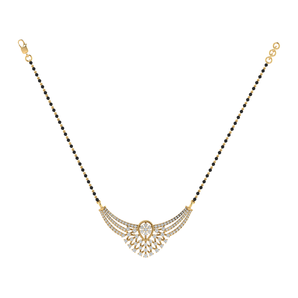 925 sterling silver yellow gold plated mangalsutra