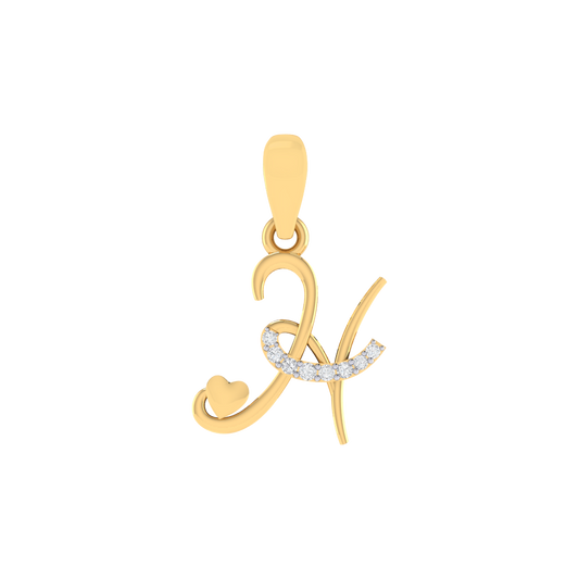 gold plated 925 sterling silver letter H pendant