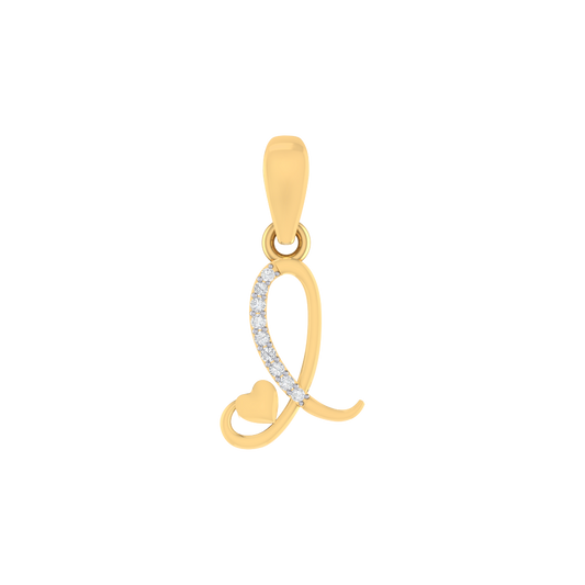 gold plated 925 sterling silver letter L pendant