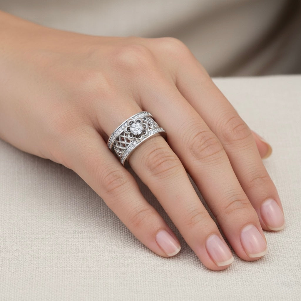 925 Sterling Silver Cubic Zirconia Ring