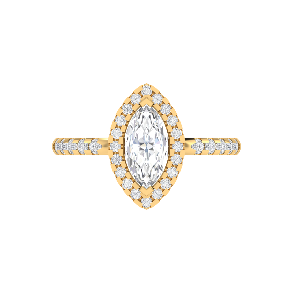 Diamtrendz 925 sterling silver yellow gold plated solitaire cubic zirconia gemstone ring