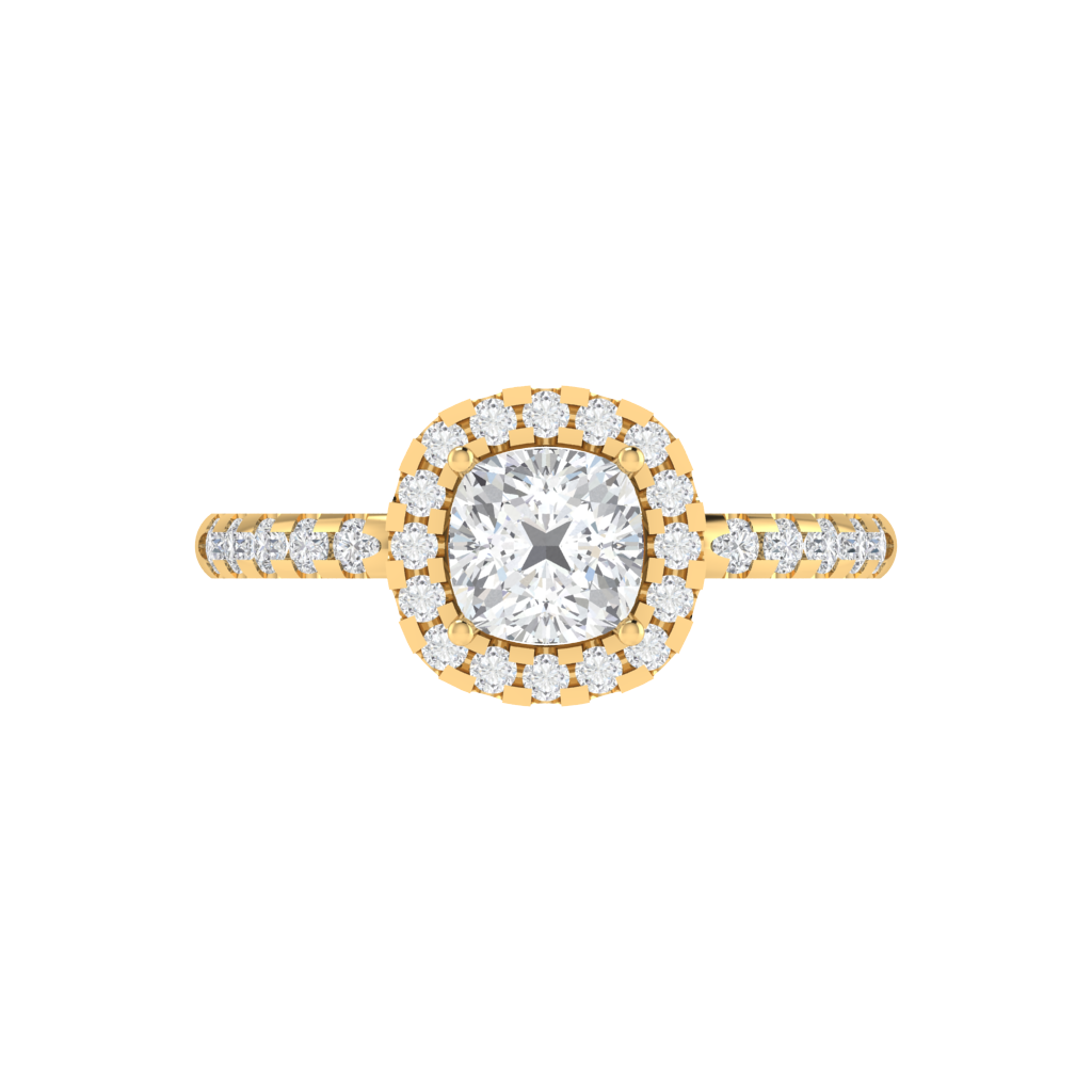 Diamtrendz 925 sterling silver yellow gold plated solitaire cubic zirconia gemstone ring