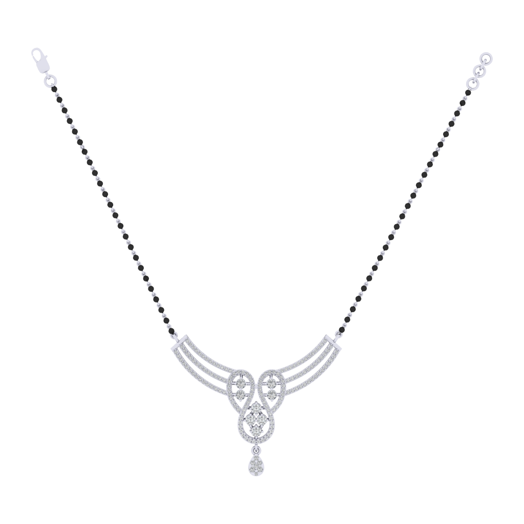 925 sterling silver rhodium plated mangalsutra