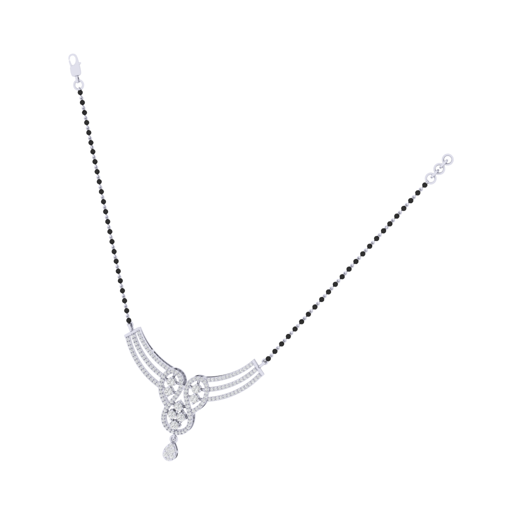 925 sterling silver rhodium plated mangalsutra