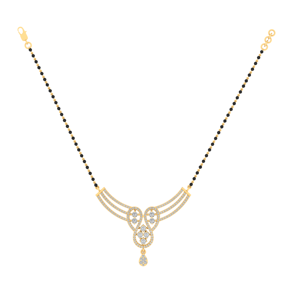925 sterling silver yellow gold plated mangalsutra