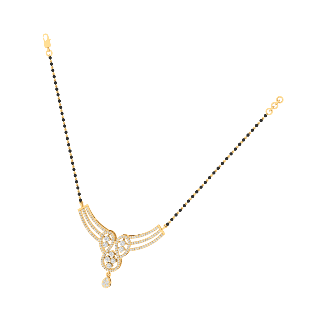 925 sterling silver yellow gold plated mangalsutra