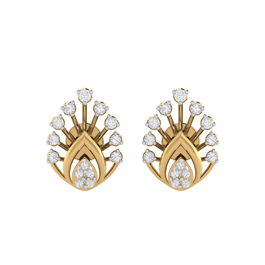 gold_real_diamond_leaf_stud_earring_00832_1