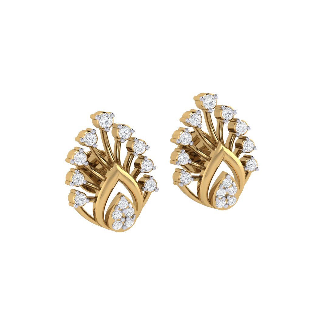 gold_real_diamond_leaf_stud_earring_00832_2